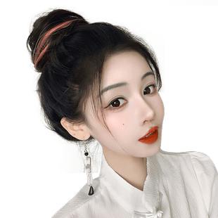 自绕式丸子头假发发束仿真发假发圈花苞头盘发发髻低扎假发包增加