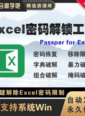 新版Passper for Excel for Win Excel密码移除表格解锁绿色版