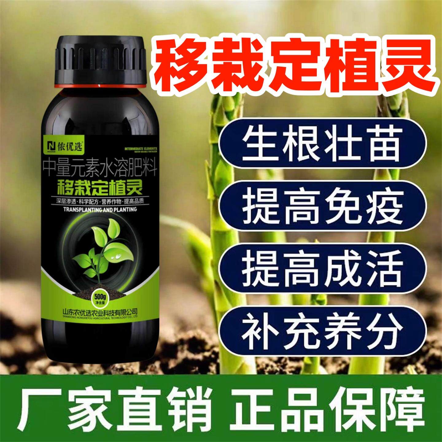 移栽定植灵植物定苗移植提高成活率生根壮苗蔬菜果树花卉移栽通用