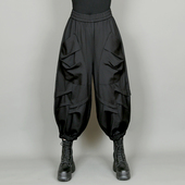 设计款 哈伦裤 垮裤 时尚 长裤 2026春秋新韩版 休闲裤 潮流松紧腰灯笼裤