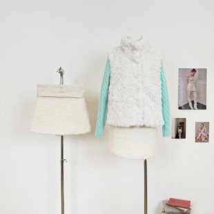 M.Y原创设计 包臀裙子 羊羔毛A字短裙气质百搭高腰毛呢半身裙修身