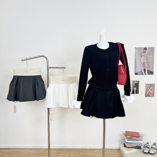 女夏季 A字短裙半身裙带安全裤 立体芭蕾蓬蓬裙 M.Y原创设计