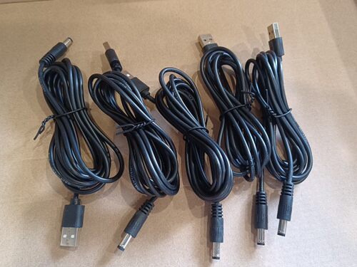 USB转dc5525电源线5521公头线5A全铜插头线 usb垃圾桶供电线1.5米