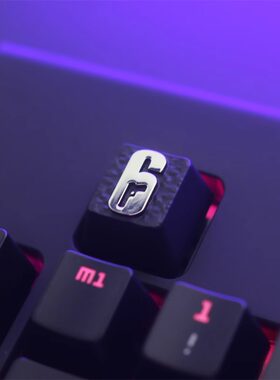 R6彩虹6号围攻游戏周边机械键盘锌铝合金属个性浮雕键帽按键 键石