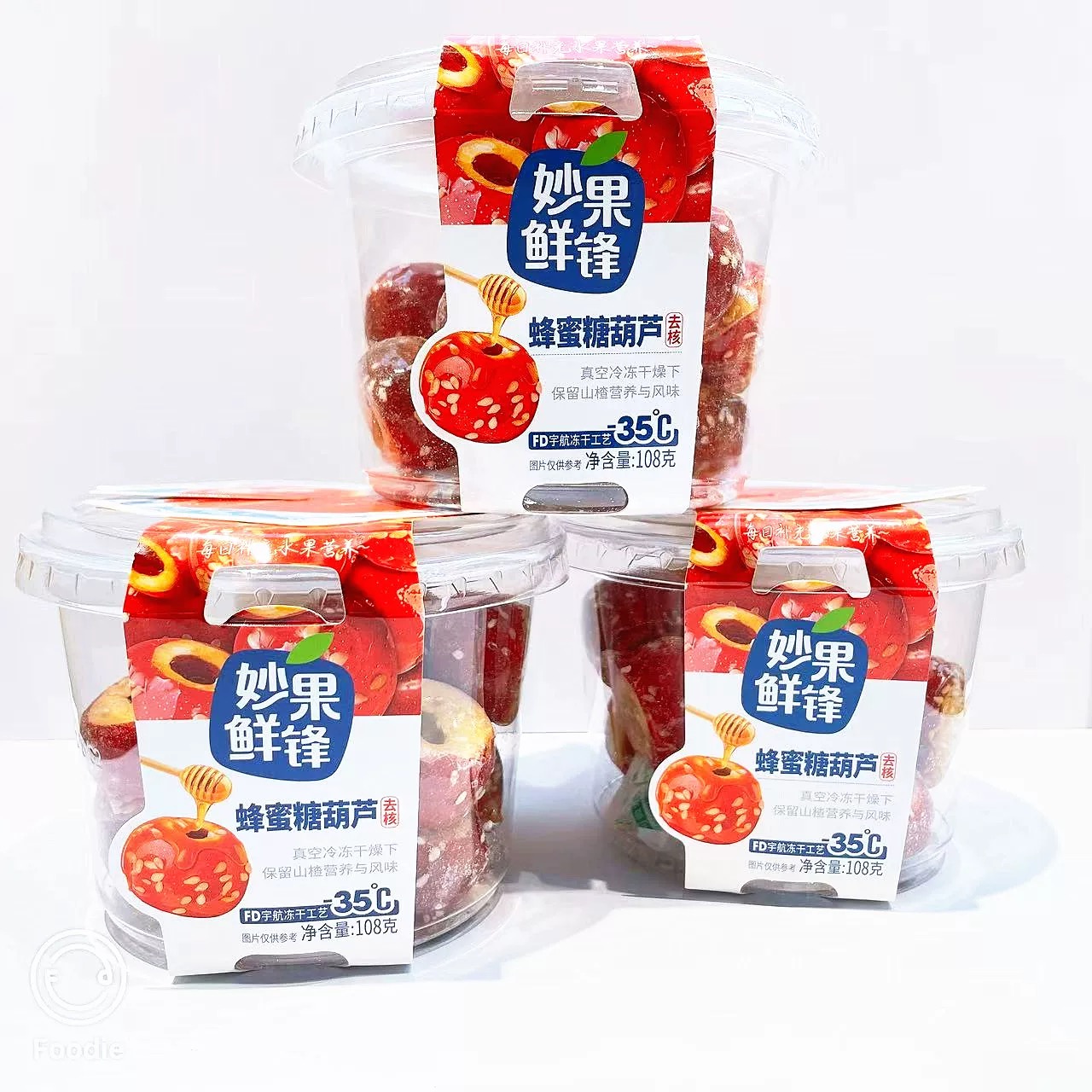 妙果鲜锋脆片混合冻山楂果蔬水果脱水罐装解馋蔬菜休闲零食