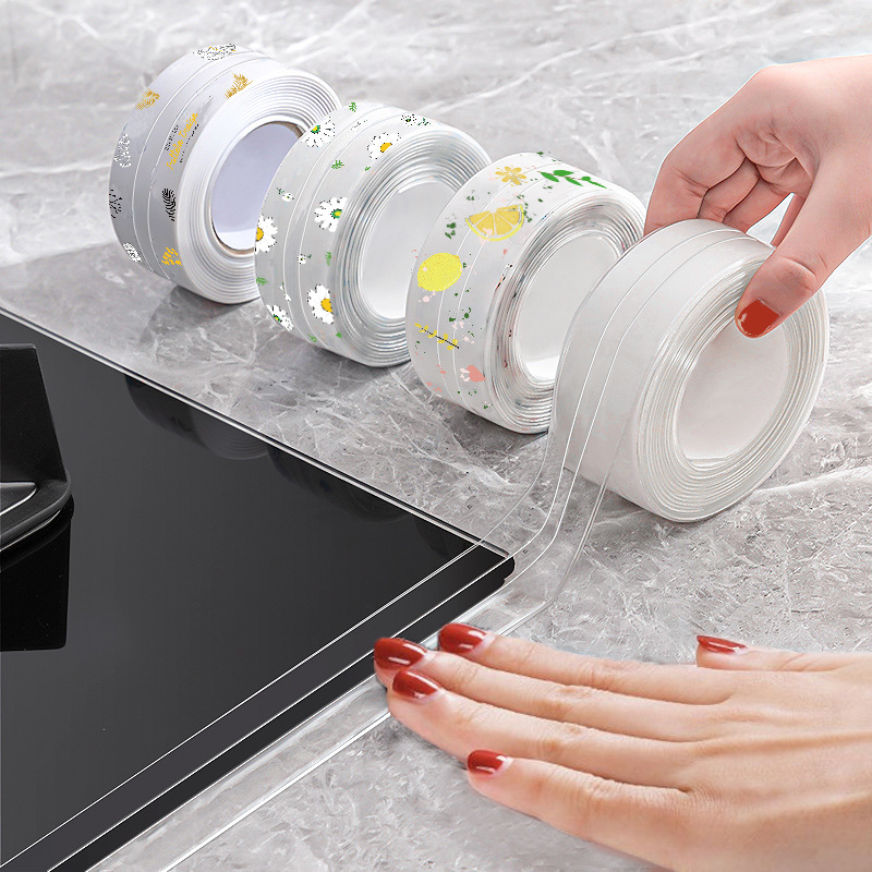 美缝贴防水贴防霉厨房水槽洗碗灶台封边挡水条卫生间马桶边缘缝隙