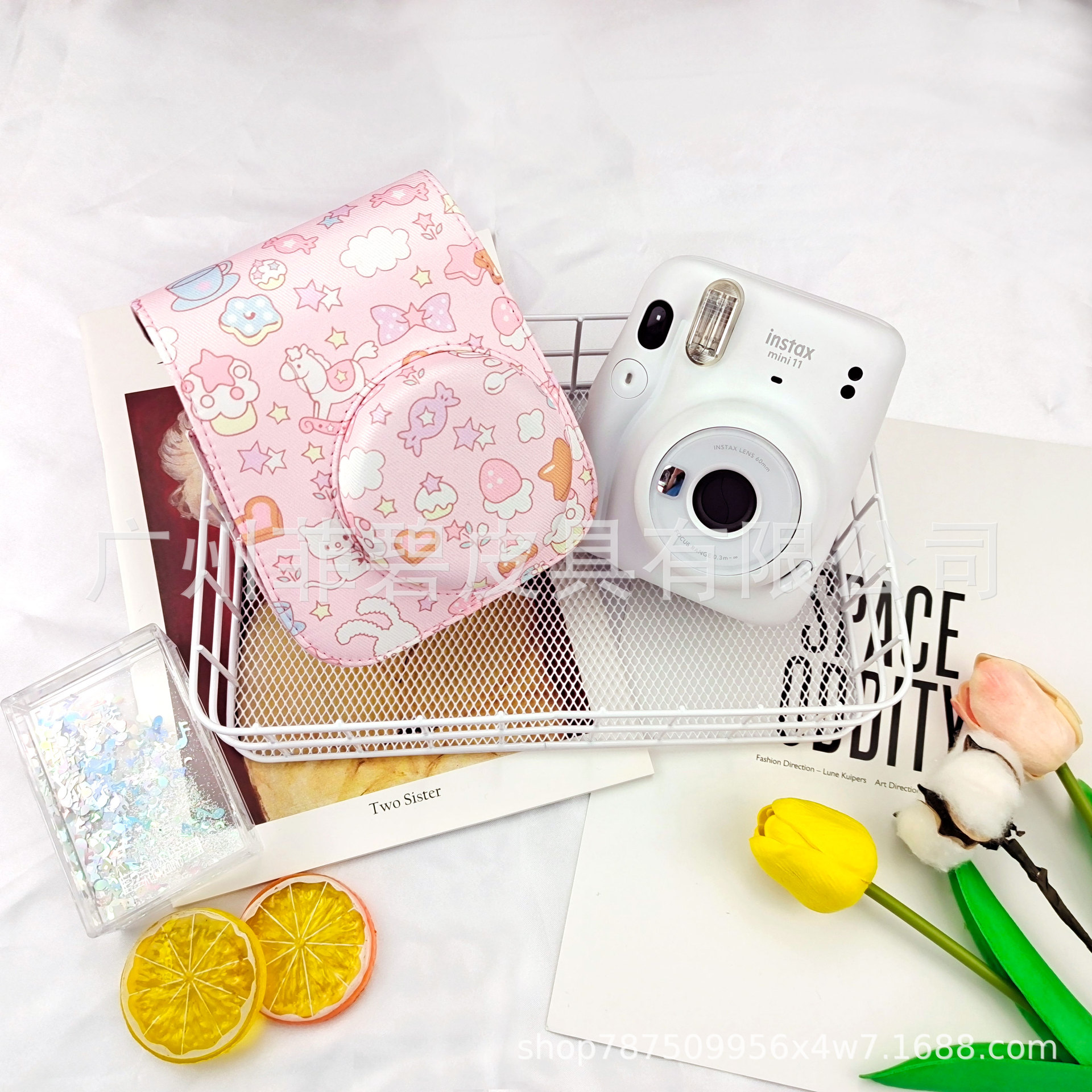 卡通兔子糖果拍立得mini8/9/11/12一次成像保护包可爱可收纳照片