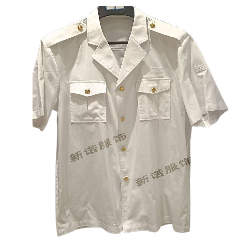 夏季白色翻领短袖医院工作服定制