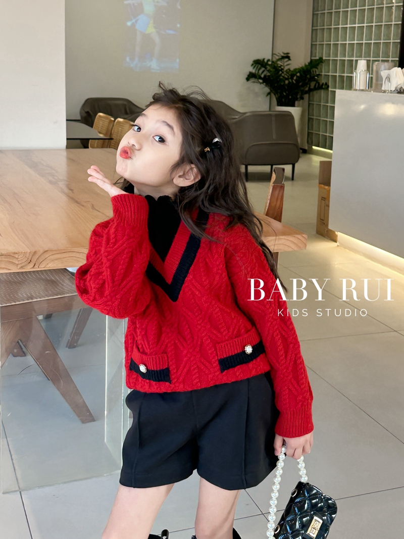 【木耳领！假2件】品牌女童装儿童冬季韩版麻花精美长袖套头毛衣