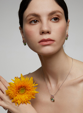 伊泰莲娜绿色项链女士潮流简约