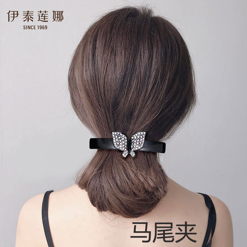 炫蝶顶夹马尾夹后脑勺女伊泰莲娜