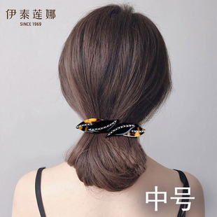 醋酸板材发量少中小号发夹 伊泰莲娜 仿水晶顶夹镶钻发卡马尾夹