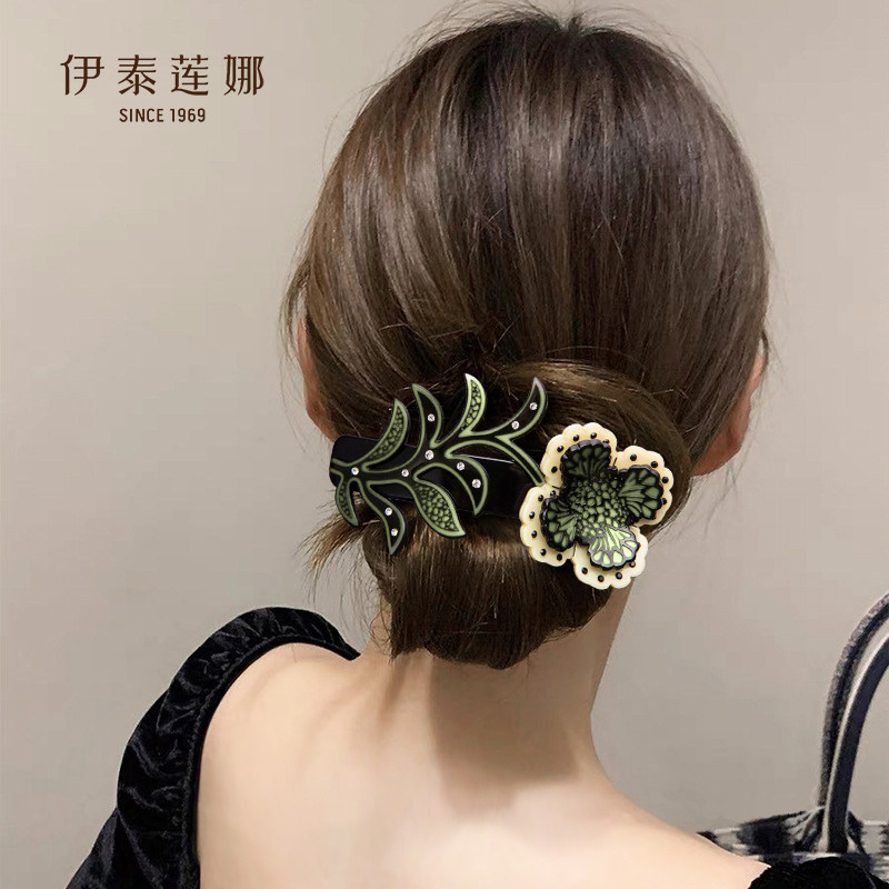 伊泰莲娜醋酸高档发夹弹簧马尾夹图片