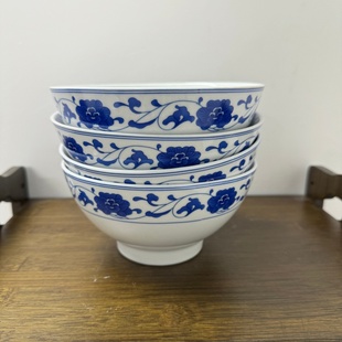 2/10个装怀旧陶瓷 粥碗 面碗 高脚防烫 破损包赔 微瑕 兰花耐看