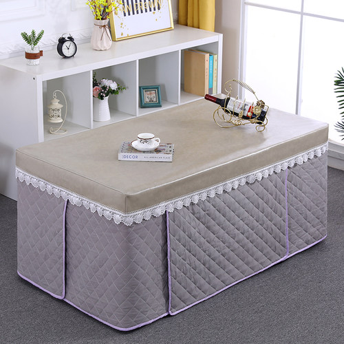 新款烤火罩茶几罩桌布六片式长方形二合一家用揭盖取暖桌罩火罩套