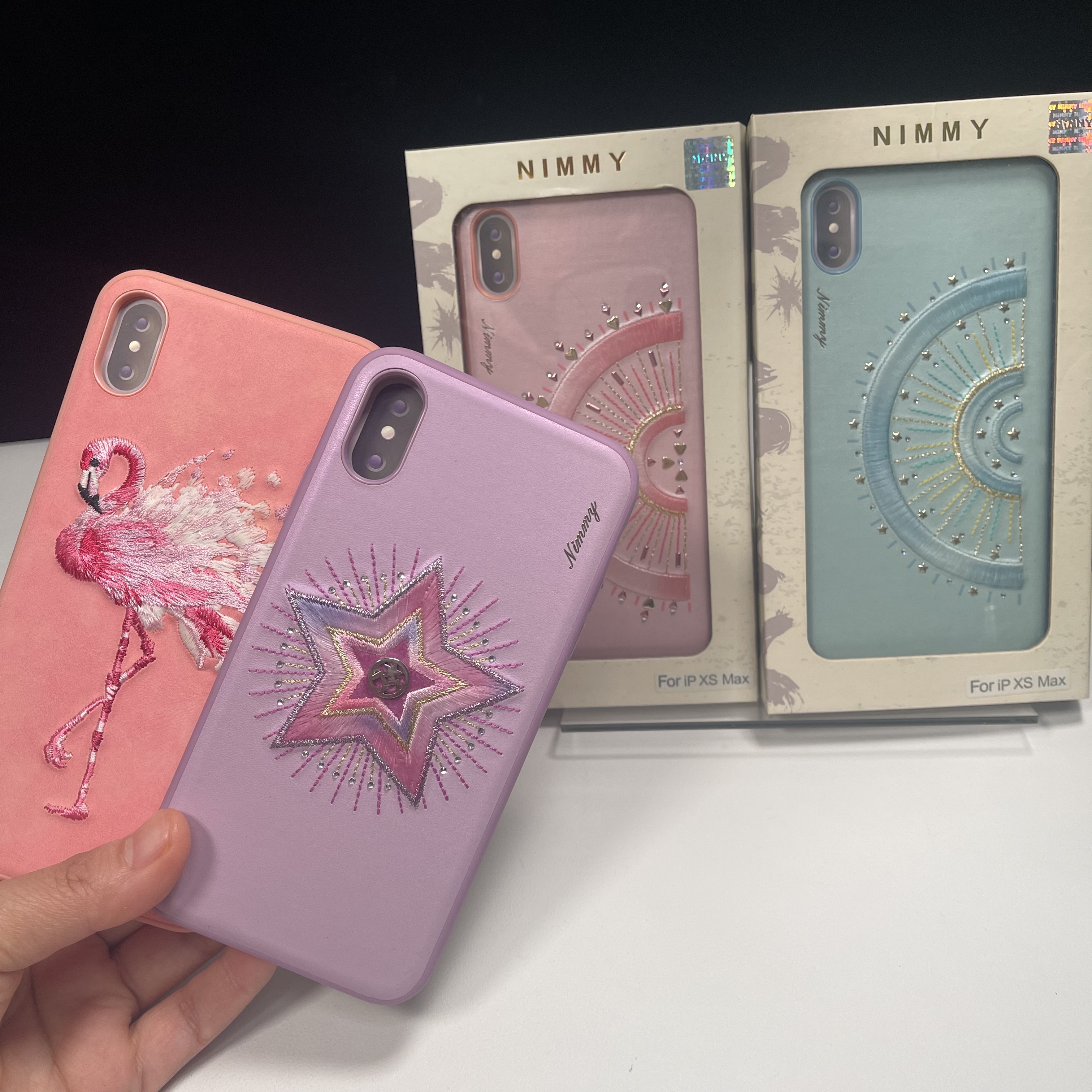 XR/XsMax手机壳清cang~卡通可爱手机壳适用于苹果iphoneXR保护套Xs Max星星和摩天轮图案火烈鸟你米nimmy刺绣