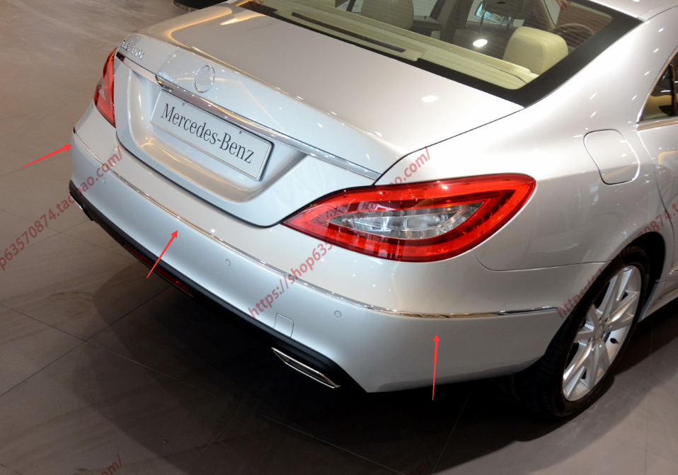 适配老款奔驰CLS后杠亮条CLS350 260 500 GLS300后保电镀饰条W218