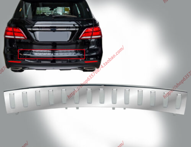 适用于老奔驰GLS350后杠亮板ML400 GLE63 GL550尾门下电镀条 亮条