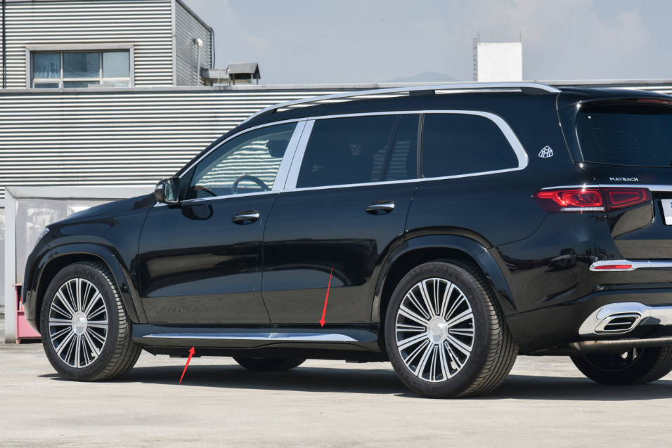 适配新款奔驰GLS600迈巴赫侧裙亮条GLS480 400门槛电镀饰条GLE350