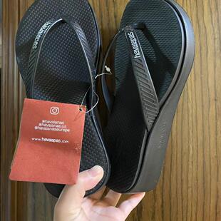 巴西havaianas哈瓦那女士高跟厚底防滑拖鞋5CM增高夹脚坡跟人字拖