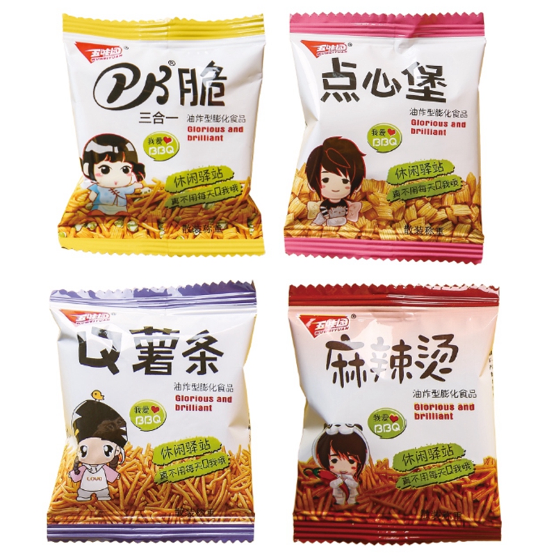 五味园PK脆Q薯条点心堡麻辣烫混合散称1000g 解馋休闲膨化小零食