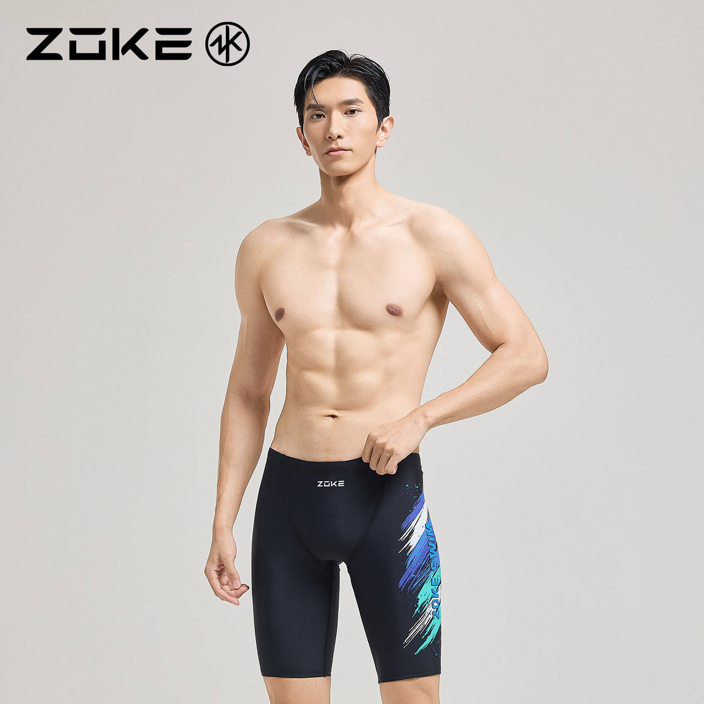 洲克男士五分泳裤专业游泳训练zoke大码速干比赛平角裤防尴尬温泉,运动/瑜伽/健身/球迷用品,男士泳衣,淘宝优惠券,粉丝福利购,淘宝优惠卷