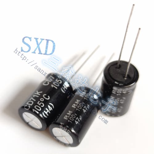 100V47UF 47UF100V全新原装RM无极NP电容正品体积：13*20
