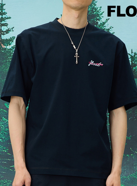 FLOAT钓鱼佬路亚钓鱼原则字母印花索罗娜夏季户外凉感宽松T恤