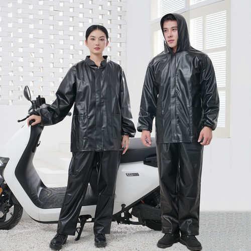 防水防油耐脏工作服皮衣皮裤套装
