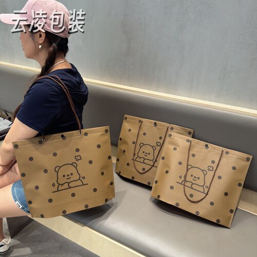 无纺布服装店手提袋子用女装袋包装购物礼品肩背加长手提定制logo