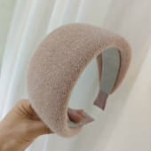 原创新款 绒呼呼宽边压发发箍法式 优雅气质外出百搭头箍