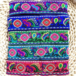 少数民族苗族3.5公分宽 祥云花朵款装饰服饰diy彝族花边 长约6米