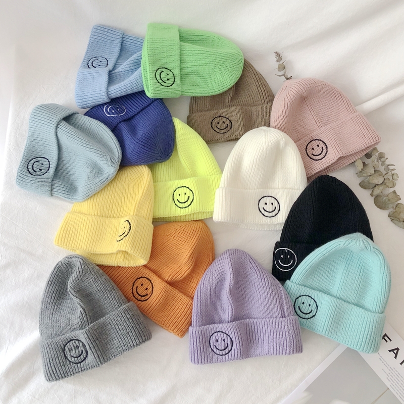 ins秋冬韩国婴儿棉帽子毛线