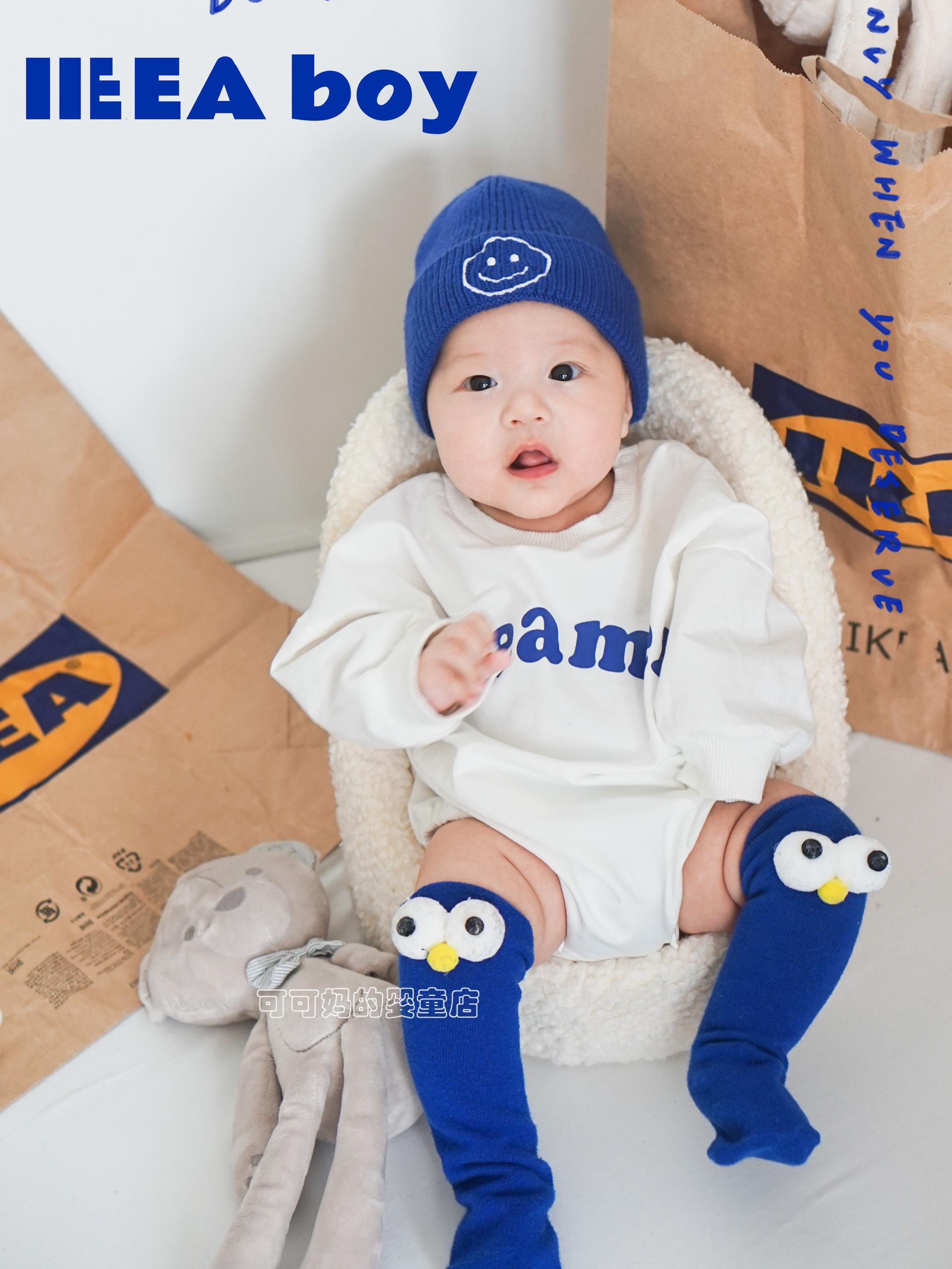 可可妈女宝宝包屁衣宽松卫衣衣服