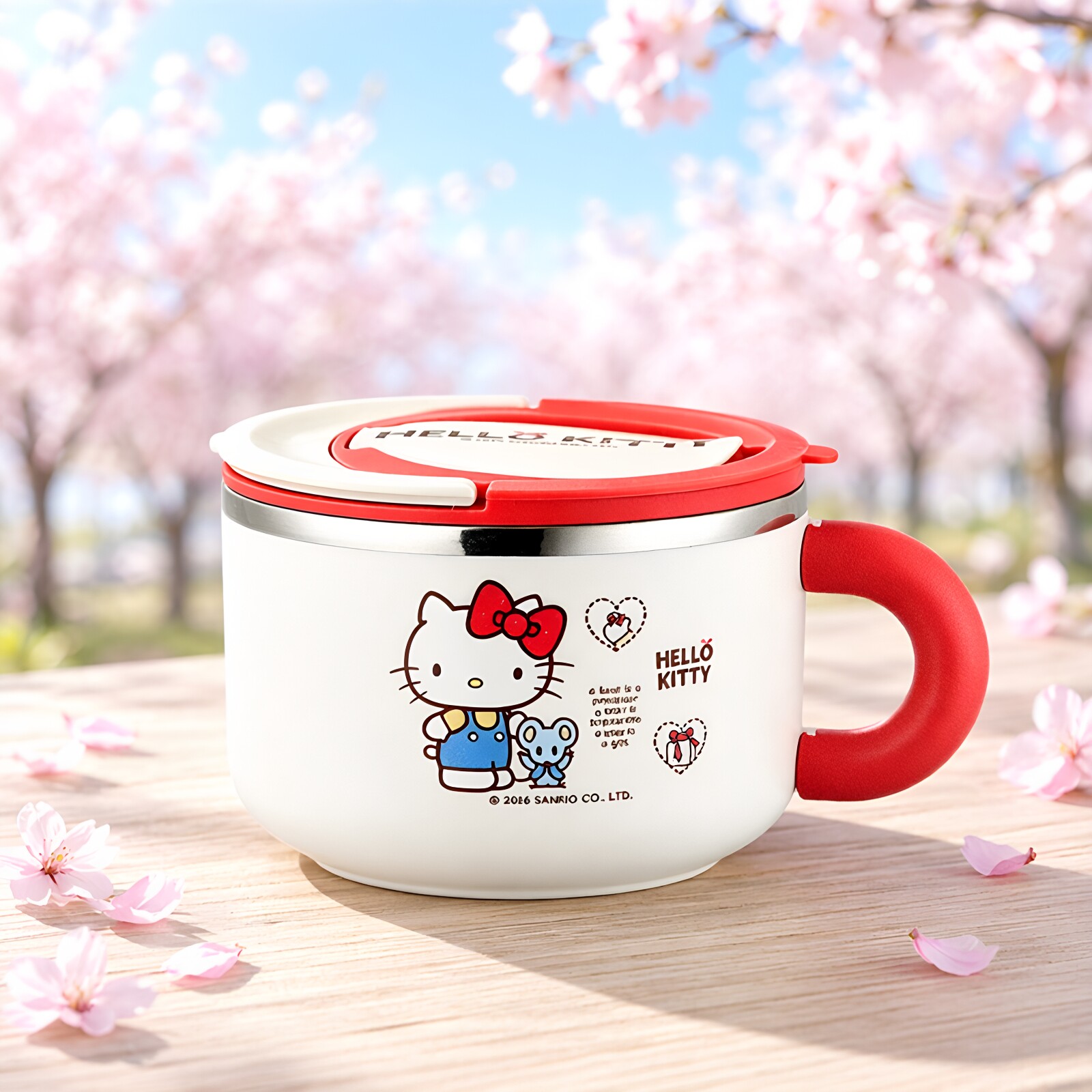 三丽鸥HelloKitty不锈钢泡面碗图片