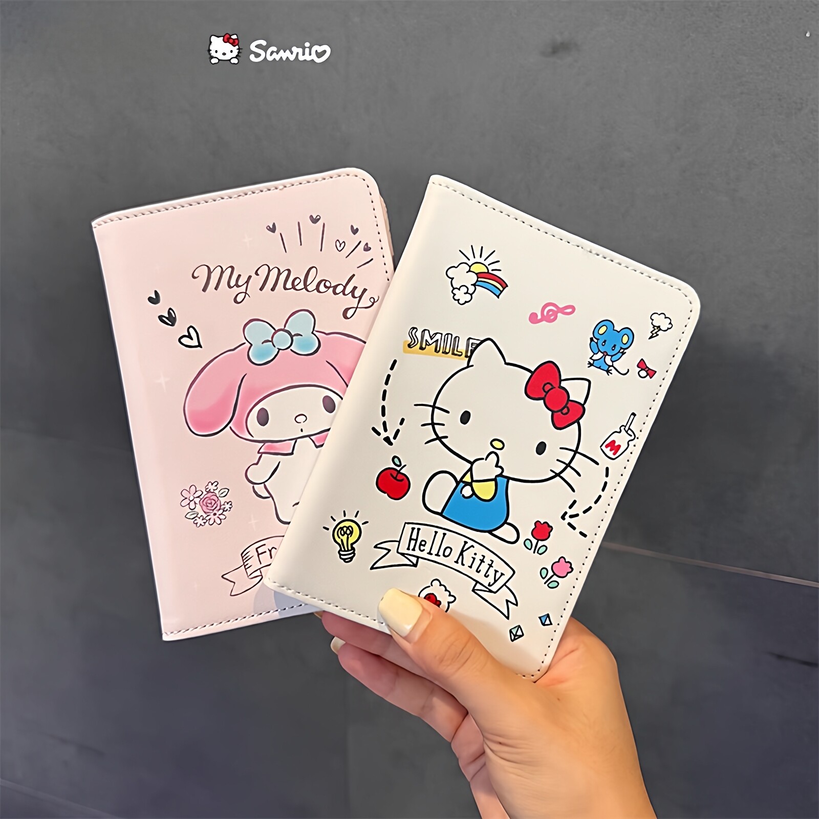 三丽鸥helloKitty护照保护套证件收纳银行卡包出国旅行身份证夹包