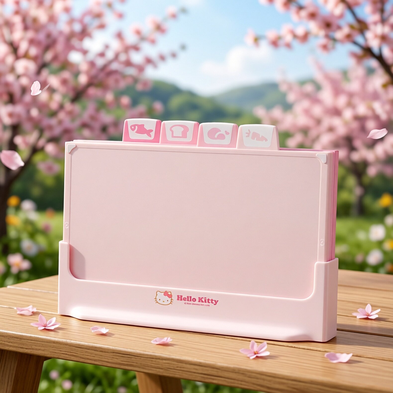三丽鸥helloKitty分类厨房切菜板垫四合一套装防菌抗菌家用套装kt