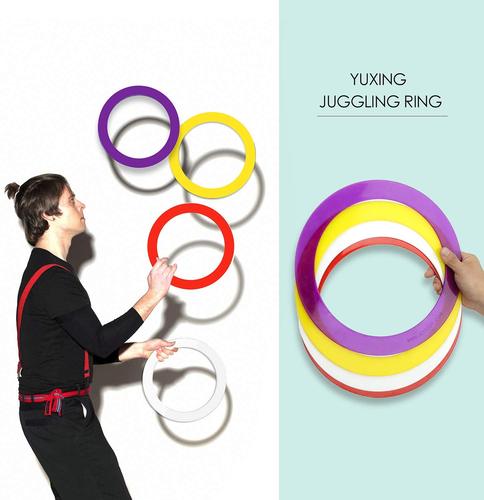 包邮杂耍环圈ring手技球棒小丑暖场抛空道具教学视频指导一定学会