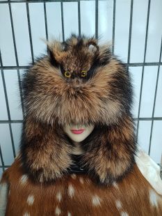 全貉子毛帽子霸王帽护耳雷锋帽秋冬户外抗寒保暖东北滑雪旅游男女