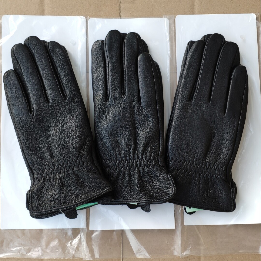 男女真皮鹿皮分指手套秋冬加绒户外保暖骑行开车钓鱼东北春单手套