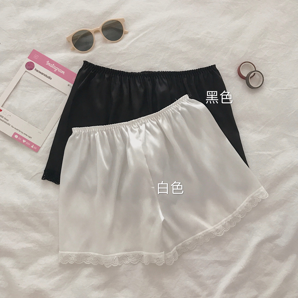 Real shot real price safety pants, light proof, women's loose lace edge, can wear leggings, Short Pajamas