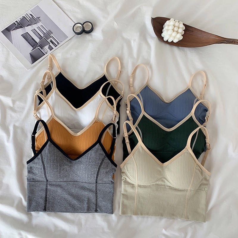 Real shooting and real price new versatile girl's light proof back underwear wrapped with chest and bottom coat vest sling bra