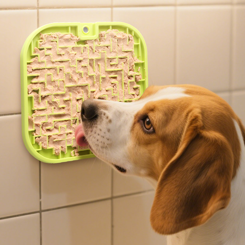 休普宠物舔食垫方形宠物垫狗狗餐盘防噎宠物慢食垫宠物餐垫防滑