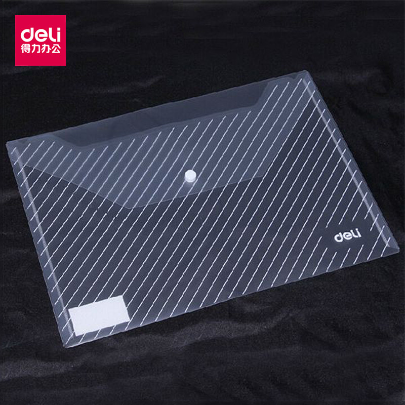 델리 5501 A4 투명 서류 가방 스냅 버튼 가방 버튼 정보 가방 파일 가방 수납 서류 가방 서류 커버