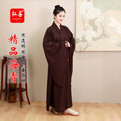 海青居士服女男同款 款 台湾麻佛系风海清皈依服装 禅修服男大褂四季