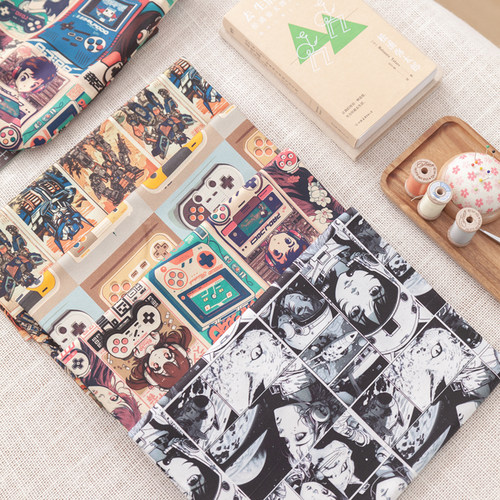 高品质全棉8安印花细帆布 A16 手工diy布料 布艺手作包包抱枕面料