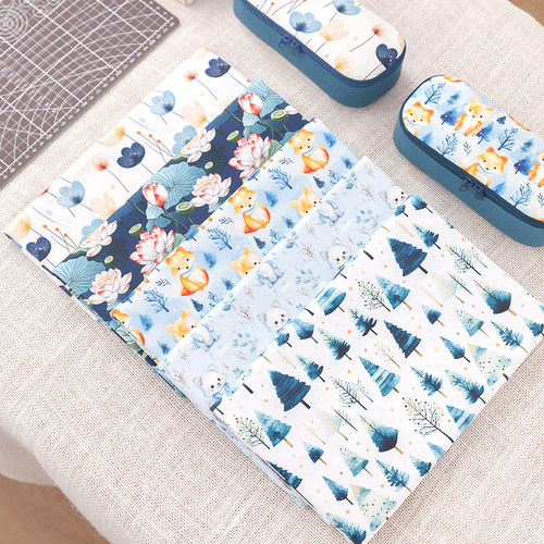 高品质全棉8安印花细帆布 A19 手工diy布料 布艺手作包包抱枕面料