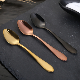 不锈钢咖啡勺镀金调料勺创意小勺子雪糕勺可爱小调羹搅拌勺酸奶勺