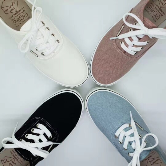 韩国进口新品2019春秋新款休闲鞋运动鞋平低鞋帆布鞋女鞋