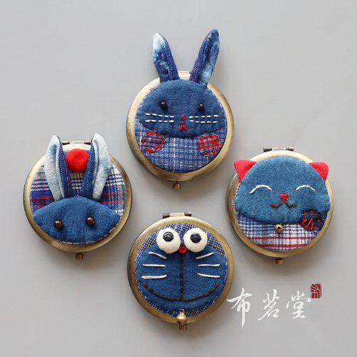 可爱卡通布艺镜子布茗堂